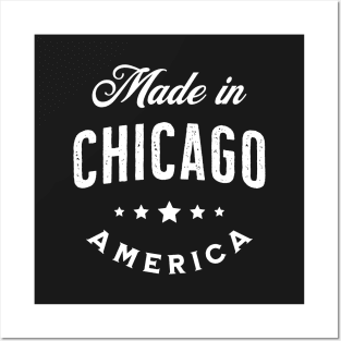 Made In Chicago, USA - Vintage Logo Text Design Posters and Art